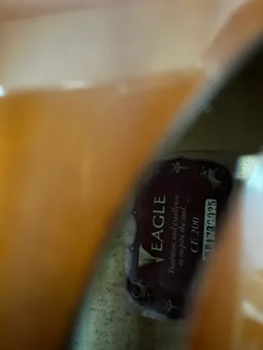 Violoncelo Eagle CE 200, muito conservado, com semicase e captação.