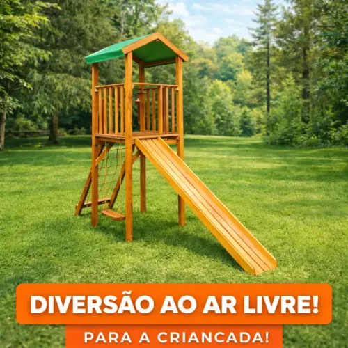 Parquinho infantil torre com cobertura