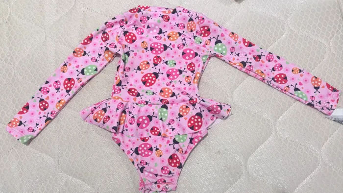 Maiô Infantil Manga Longa UV 50+joaninha