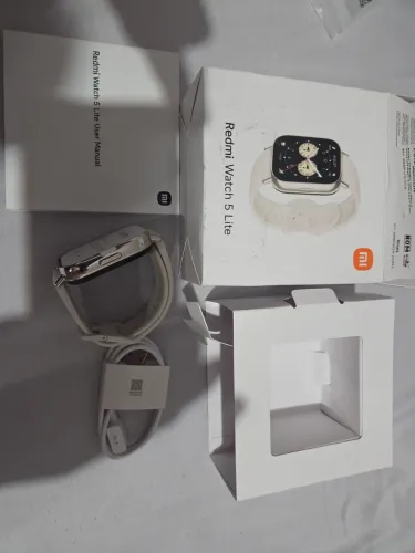 Smartwatch Xiaomi Redmi Watch 5 Lite Branco Novo Com Gps Tela Amoled