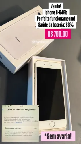 Iphone 8- 64GB Perfeito Funcionamento
