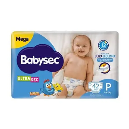 Fralda Babysec UltraSec tamanho P com 42 unidades