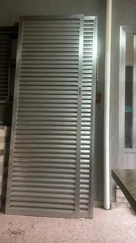 Duas Folha para portão de correr em alumínio