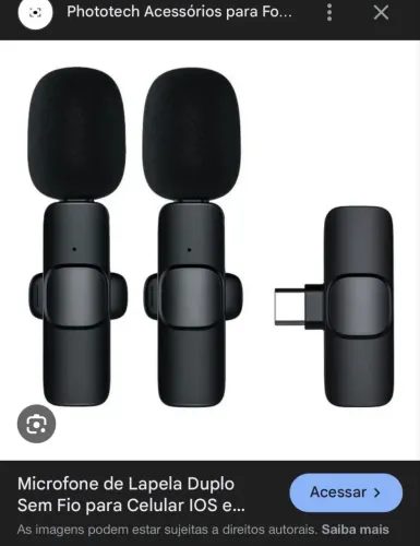 Microfone para celular ou tablet