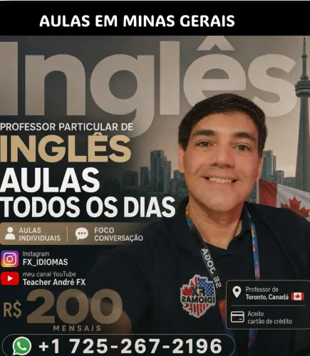 AULAS PARTICULARES INGLÊS INDIVIDUAIS EM BELO HORIZONTE E REGIÃO