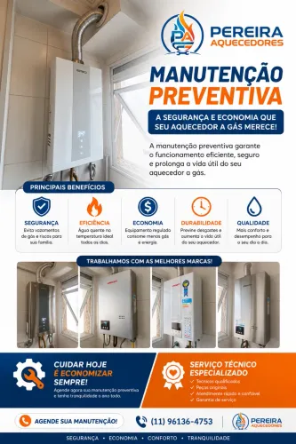 Manutenção preventiva em aquecedores a gás 