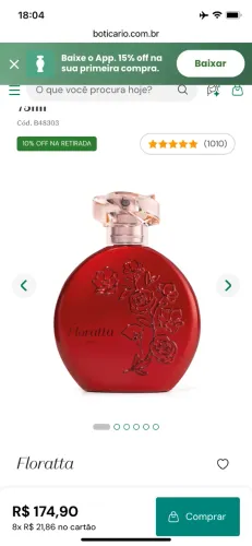 PERFUME FLORATA RED BOTICARIO FEMININO 