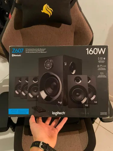 caixa de som home teather Bluetooth Logitech 160W 6 auto falantes