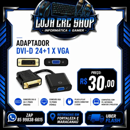 Conversor DVI-D 24+1 x Vga