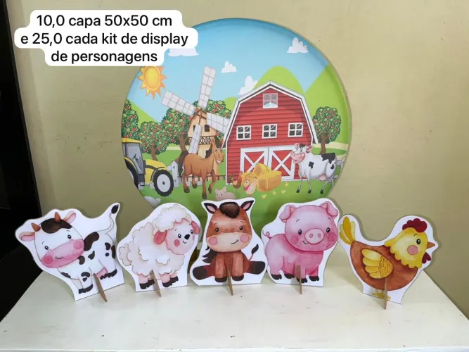 CAPA PARA ARCO DE DECORAÇÃO 50X50 cm e DYSPLAYS DE PERSONAGENS