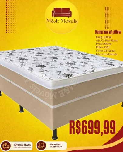 Cama box pillow de casal