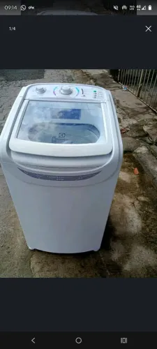 Máquina de lavar roupa funcionando perfeitamente