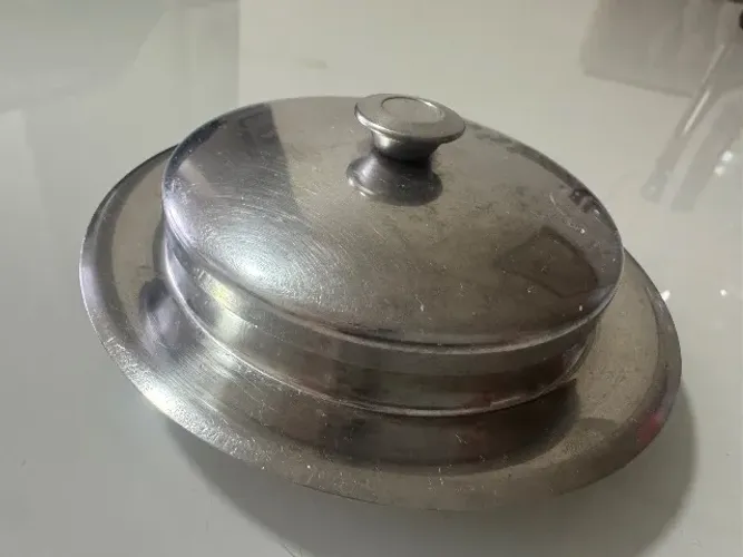 Manteigueira inox 