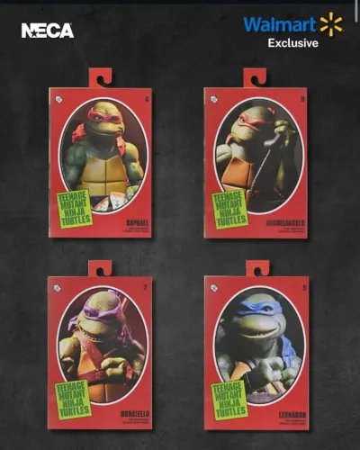 Pack 3 Tartarugas Ninja Neca Edição Limitada 35 Anos Filme 1990 Leonardo Rafael Michelange