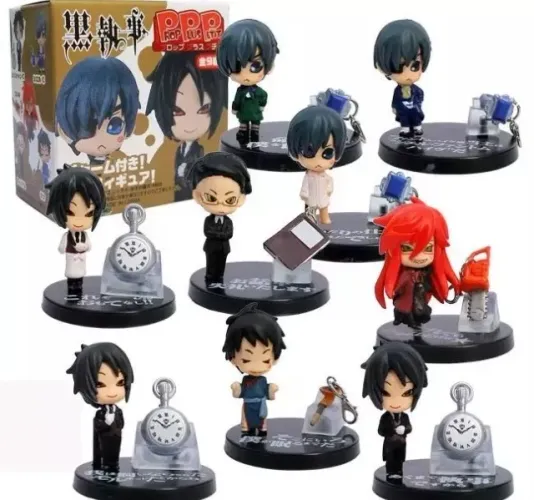Figures coleção Prop Plus Petit Black Butler Kuroshitsuji Anime Bandai Sebastian Ciel
