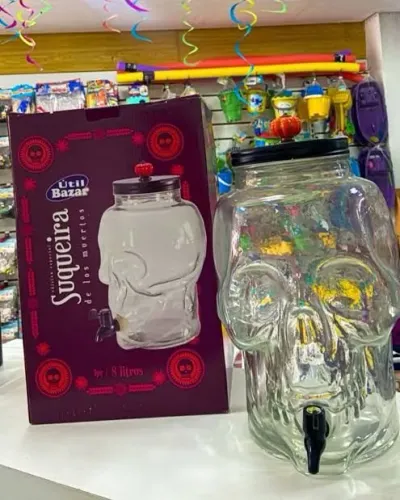 Siqueira caveira vidro 8 litros