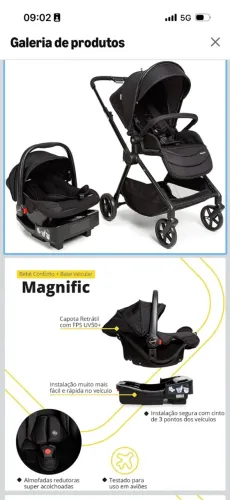 Safety 1st, Travel System Magnific Trio, Full Black