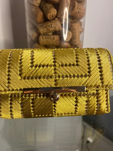 Bolsa de tricô em tela 