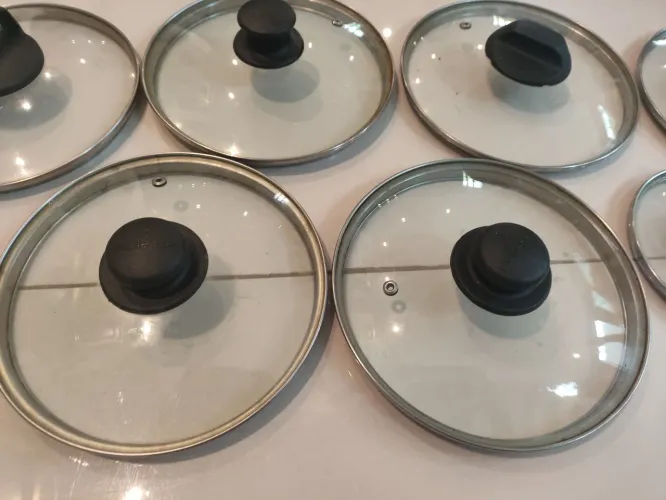Tampas para panelas de vidro