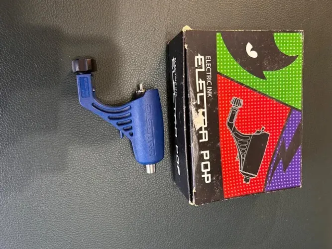 Máquina Rotativa Electra Pop Azul (Electric Ink) na Caixa + Cabo RCA Premium