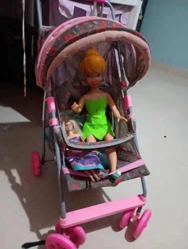 Carrinho de coneca c boneca tinker bell
