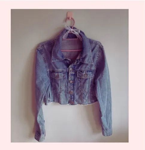 Jaqueta Jeans Rosa Chá
