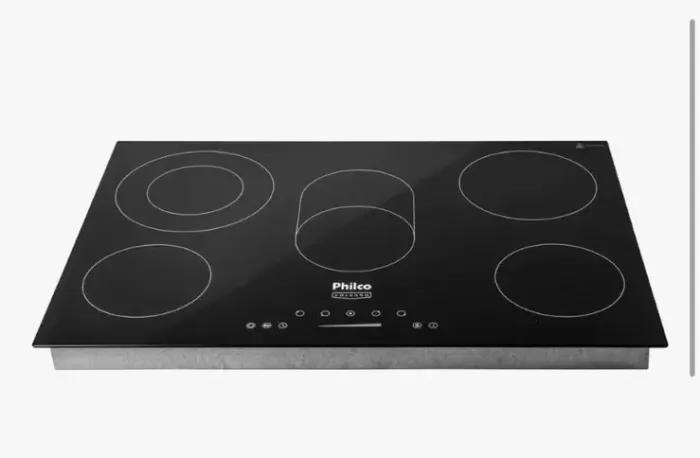 Cooktop Elétrico Philco Volcano Vitrocerâmico 8400w Cor Preto