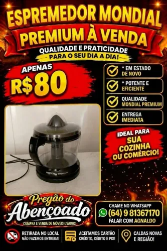 Espremedor de laranja funcionando perfeitamente pregão do abençoado