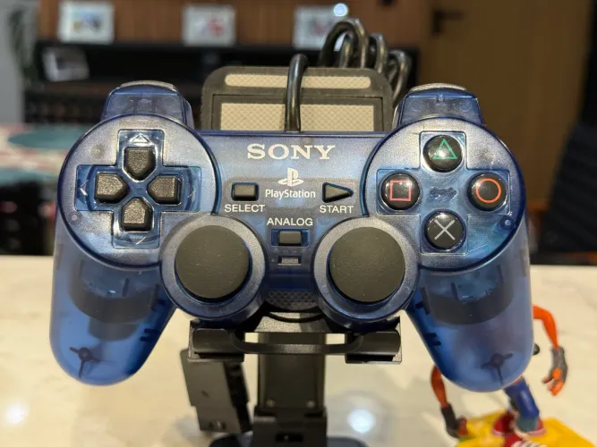 Controle Ocean Blue Playstation 2 DualShock original Serie A