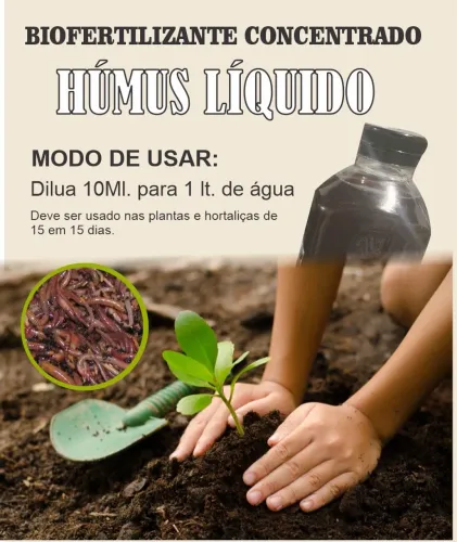 Vendo Fertilizante líquido de húmus de minhoca 1 litro concentrado