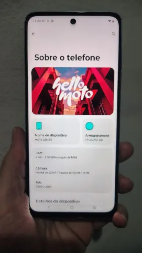 Motorola G56 256GB / 10GB RAM Cinza - NOVO COM NOTA FISCAL (Preço de Usado!)