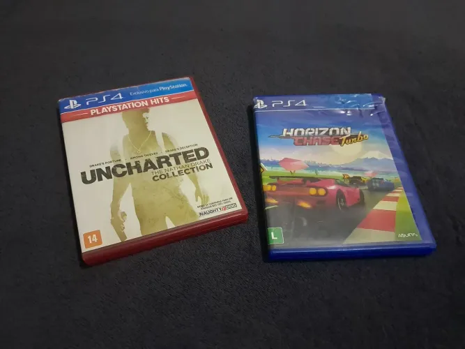 ? Jogos PS4 Uncharted Collection + Horizon Chase