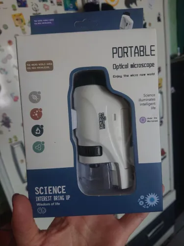 Mini microscópio óptico portátil 