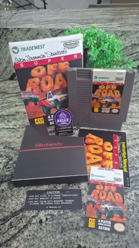 OFF ROAD - NES - JOGO ORIGINAL, CAIXA, BERÇO E MANUAL REPRO