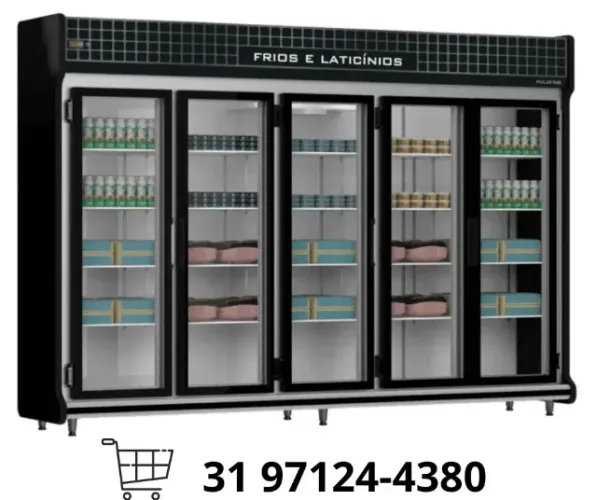 Freezer Expositor Refrigerador 5 Portas Polo Frio Novo
