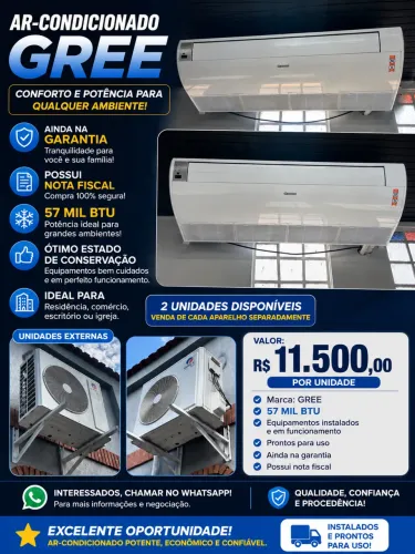 AR-CONDICIONADO 57 mil BTU GREE