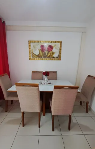 Mesa de Jantar MDF com 6 cadeiras