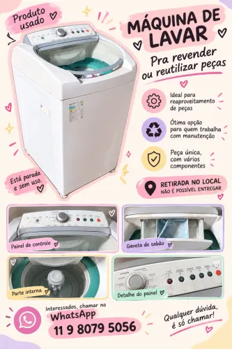 Máquina de Lavar Electrolux 11kg ? Para Ajuste/Peças