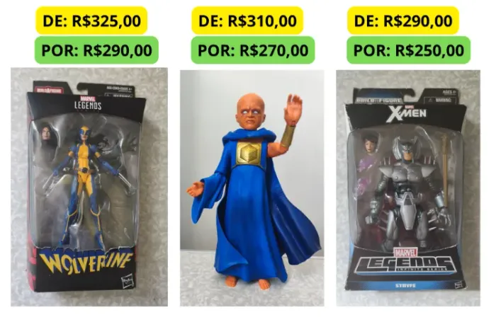 Figuras de ação em PROMOÇÃO - Marvel Legends,DC,Power Rangers,He-Man