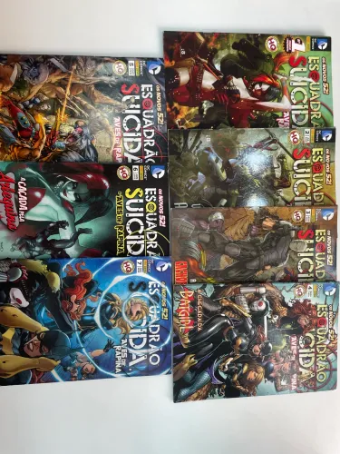 lote com as 7 hq revista Esquadrão Suicida & Aves de Rapina (Fase Os Novos 52)