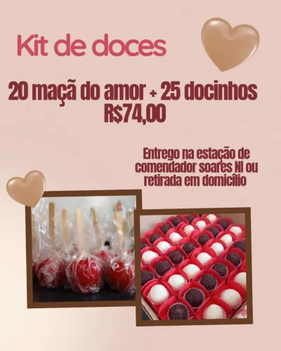 Maçã do amor e docinhos para festa 