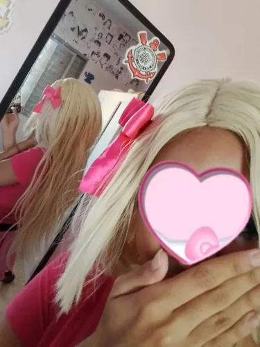 Peruca loira longa
