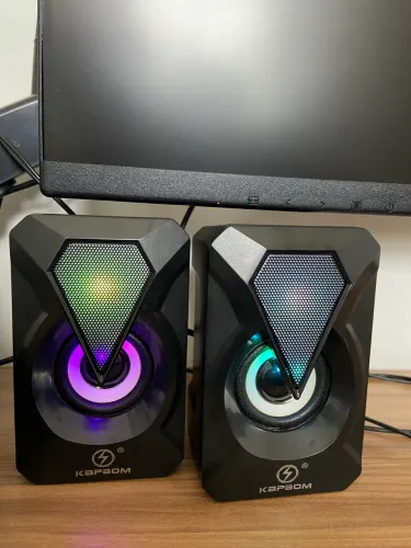 Caixinhas de som RGB led para PC & notebook