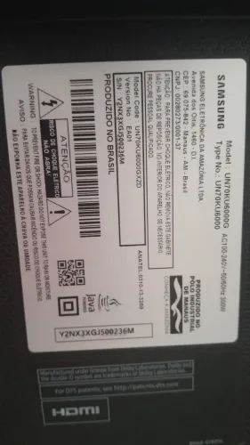 TV samsung com defeito