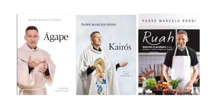 03x Livros do Padre Marcelo Rossi - Ágape / Ruah / Kairós