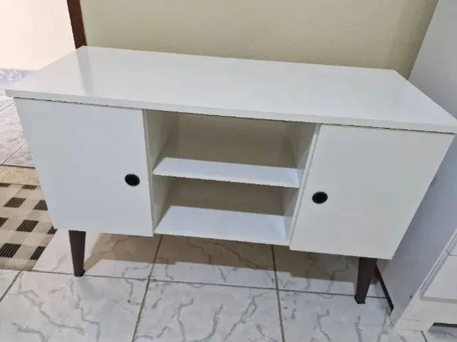 RACK TV 32 POLEGADAS MDF BRANCO 