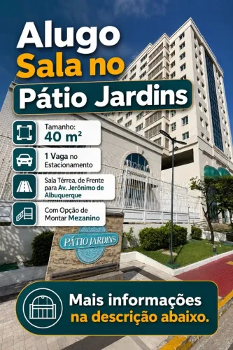 Loja Térrea no Patio Jardins 40 m2 de frente para Av Jeronimo de Albuquerque