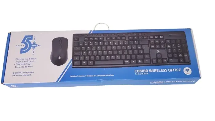 Combo Teclado + Mouse Wireless Office 5+