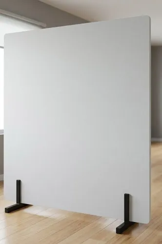 Biombo de madeira branco
