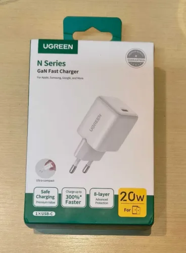 UGREEN Carregador rápido 20W N Series GaN Fast Charger 300% Faster 